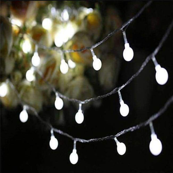 Planet Gates White / 10M 80LEDs 2M/4M/10M 80Led Cherry Balls Fairy String Decorative Lights Battery Operated Wedding Christmas Outdoor Patio Garland Decoration