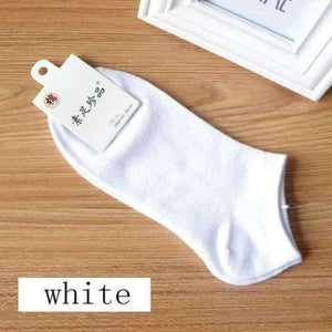 Planet Gates Бели 10 бр. = 5 чифта плътни памучни чорапи за мъже Невидими чорапи до глезена Мъжки дишащи тънки чорапи тип лодка Невидими чорапи Размер EUR 38-42