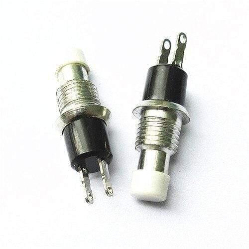Planet Gates White 10pcs 7mm Momentary Push Button Switch Reset Micro Switch Normally Open PBS-110