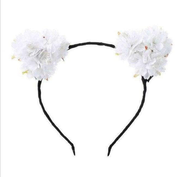 Planet Gates white 10pcs/lot Women and Children Party Hairbands Rabbit Ears Floral Headband Hair Accessories For Bride Beach Wedding Headdress