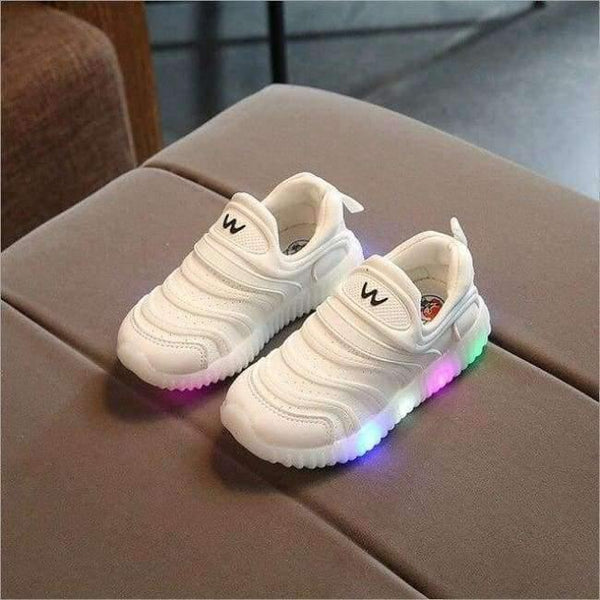 Planet Gates white / 11 Cool soft cute baby toddlers slip on Spring/autumn Lovely LED lighting baby first walkers sneakers glitter girls boys shoes