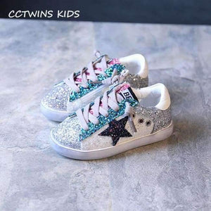 Planet Gates White / 11 Toddler Baby Glittler Shoe Girl Star White Sneaker Boy Sport Shoe Kid Child Causal Trainer Sequin Flat F1550