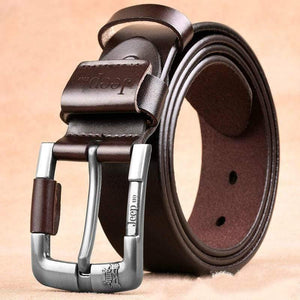 Men High Quality Genuine Leather Belt Luxury Brand Designer Belts Men  Fashion Strap Jeans Classic Black Pin Buckle Belt