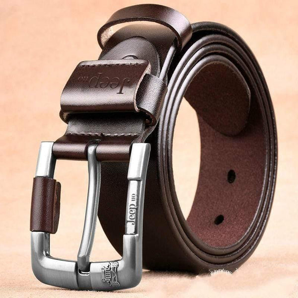 Men High Quality Genuine Leather Belt Luxury Brand Designer Belts Men  Fashion Strap Jeans Classic Black Pin Buckle Belt