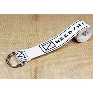 Planet Gates white / 120cm IFENDEI Yellow Unisex Belt Men's Casual Belt Women Canvas Belts For Jeans Double Ring Buckle Strap Fabric Embroidered Waistband