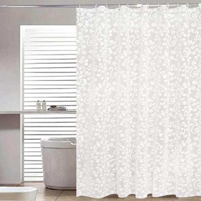 Planet Gates White / 120x180cm Bath Curtain White Geometric Printed Protection PEVA Shower Curtains Plastic Waterproof Mold Proof Bathroom Products