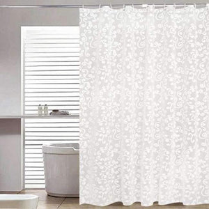 Planet Gates White / 120x180cm Bath Curtain White Geometric Printed Protection PEVA Shower Curtains Plastic Waterproof Mold Proof Bathroom Products