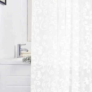 Planet Gates White / 120x180cm Bath Curtain White Geometric Printed Protection PEVA Shower Curtains Plastic Waterproof Mold Proof Bathroom Products