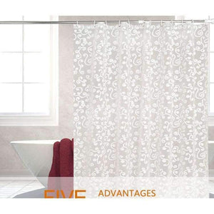 Planet Gates White / 120x180cm Bath Curtain White Geometric Printed Protection PEVA Shower Curtains Plastic Waterproof Mold Proof Bathroom Products