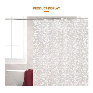 Planet Gates White / 120x180cm Bath Curtain White Geometric Printed Protection PEVA Shower Curtains Plastic Waterproof Mold Proof Bathroom Products