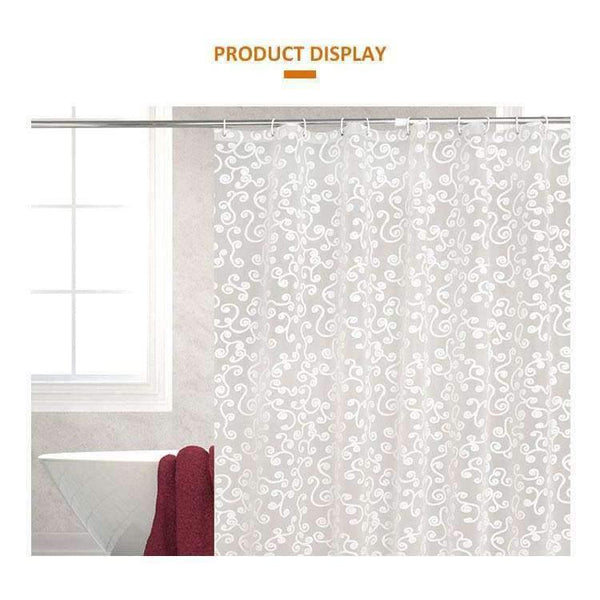 Planet Gates White / 120x180cm Bath Curtain White Geometric Printed Protection PEVA Shower Curtains Plastic Waterproof Mold Proof Bathroom Products