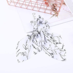 Chiffon Ribbons Hairband Elastic Hair Rope Hair Tie Floral Scrunchie Women Ponytail Holder Rubber Headbands Accessories