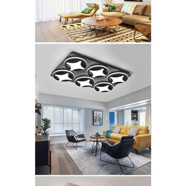 Planet Gates White / 1L 30X30CM 38W / warm light Dragonscence Modern Led Ceiling light lustre For Living Room Commercial occasions Large Ceiling lamp High power High brightness