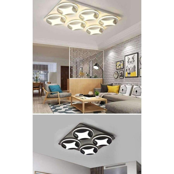 Planet Gates White / 1L 30X30CM 38W / warm light Dragonscence Modern Led Ceiling light lustre For Living Room Commercial occasions Large Ceiling lamp High power High brightness