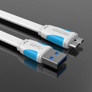 Planet Gates White / 0.5m Vention Micro USB 3.0 Cable 2M 0.5M Fast USB Charger Data Sync Cable USB 3.0 Mobile Phone Cable for Samsung S5 Hard Drive Disk