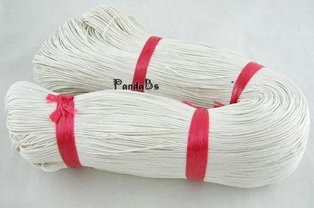 Planet Gates White 1mm 400m/bundle Cotton Wax Beading Cord Thread for Necklace  Bracelet Jewelry Making Findings Accessories Hot Discount