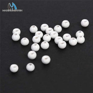 Planet Gates White / 2.0mm 25pcs/lot 2.0-3.8mm Fly Tying Tungsten Beads Round Nymph Head Ball Fly Tying Material 18 Different Colors