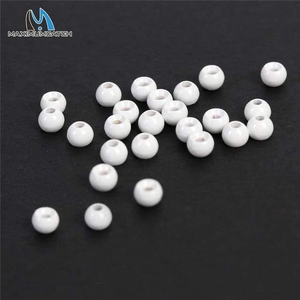 Planet Gates White / 2.0mm 25pcs/lot 2.0-3.8mm Fly Tying Tungsten Beads Round Nymph Head Ball Fly Tying Material 18 Different Colors