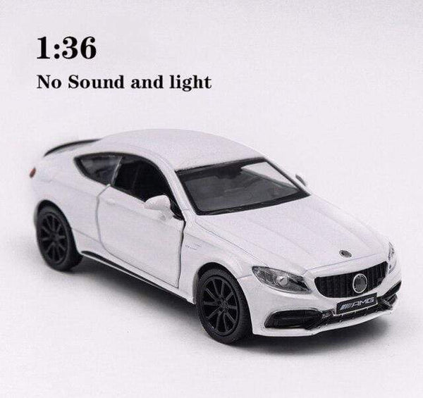 Planet Gates White 2 1:32 AMGC63S C63S Coupe Alloy Car Model Diecasts & Toy Vehicle Metal Car Model Collection High Simulation Sound Light Kids Gift
