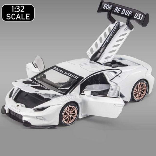 Planet Gates White 2 1:32 HURACAN ST EVO Alloy Sports Car Model Diecast & Toy Vehicle Metal Toy Car Model Simulation Sound Light Collection Kids Gift