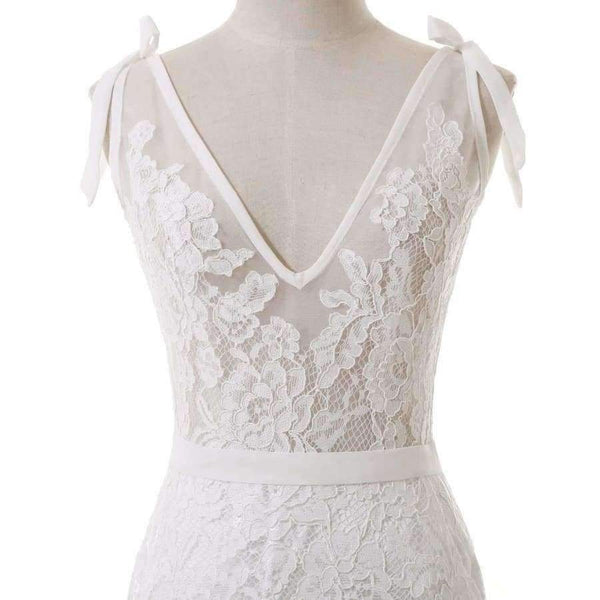 Planet Gates White / 2 / 100cm Elegant Spaghetti Strap Sexy Lace Wedding Dress Mermaid Bridal Dress Vestido De Noiva 2017 robe de mariage SLD-W105