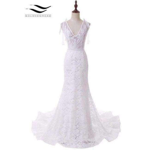 Planet Gates White / 2 / 100cm Elegant Spaghetti Strap Sexy Lace Wedding Dress Mermaid Bridal Dress Vestido De Noiva 2017 robe de mariage SLD-W105