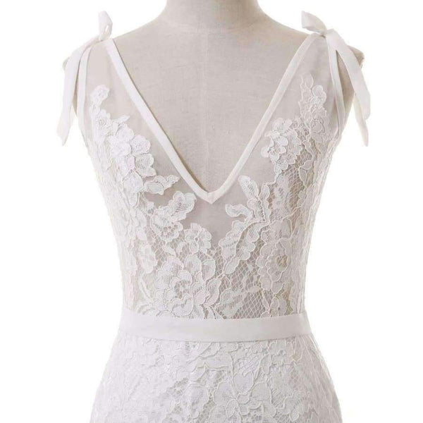 Planet Gates White / 2 / 100cm Elegant Spaghetti Strap Sexy Lace Wedding Dress Mermaid Bridal Dress Vestido De Noiva 2017 robe de mariage SLD-W105