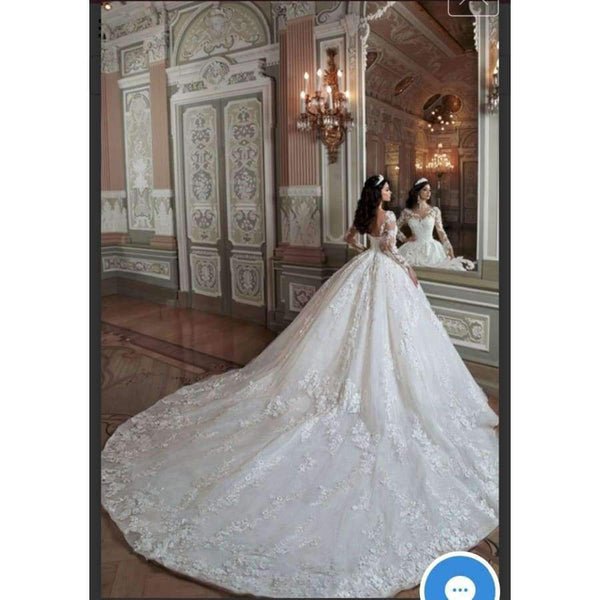 Planet Gates White / 2 / 100cm Wedding Dress  Mermaid Wedding Dresses Romantic Bride Dress Custom Made Fashionable Vestidos De Noiva Em Renda