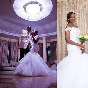 Planet Gates White / 2 African Vintage Lace Mermaid Country Wedding Dress Sexy Sheer Off Shoulder Bridal Gowns Vestido De Novia