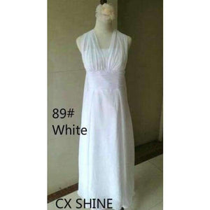 Planet Gates White / 2 Chiffon long Convertible bridesmaid dresses Blue pink ribbon wedding Prom party dress Plus Vestidos