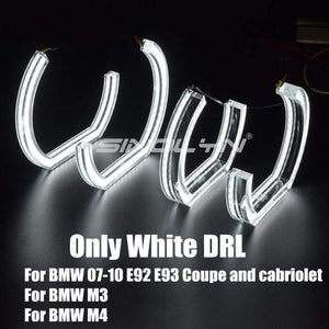 Planet Gates White 2 LED Angel Eyes Halo Rings 3D DTM LCI M4 Style For BMW E90 E92 F30 F31 E60 E82 M5 Turn Signal White Yellow Switchback Accessories
