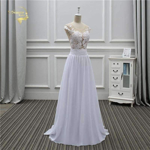 Planet Gates White / 2 Sexy Lace White Beach Wedding Dresses 2018 Newest Perspective Robe De Mariage JLOV75982 Vestido De Noiva Trouwjurk