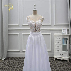 Planet Gates White / 2 Sexy Lace White Beach Wedding Dresses 2018 Newest Perspective Robe De Mariage JLOV75982 Vestido De Noiva Trouwjurk