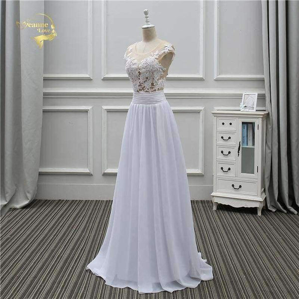 Planet Gates White / 2 Sexy Lace White Beach Wedding Dresses 2018 Newest Perspective Robe De Mariage JLOV75982 Vestido De Noiva Trouwjurk