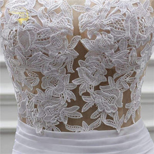 Planet Gates White / 2 Sexy Lace White Beach Wedding Dresses 2018 Newest Perspective Robe De Mariage JLOV75982 Vestido De Noiva Trouwjurk