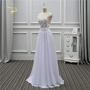 Planet Gates White / 2 Sexy Lace White Beach Wedding Dresses 2018 Newest Perspective Robe De Mariage JLOV75982 Vestido De Noiva Trouwjurk