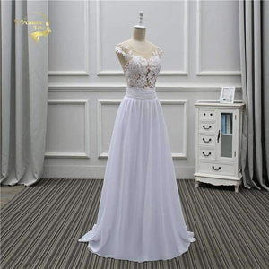 Planet Gates White / 2 Sexy Lace White Beach Wedding Dresses 2018 Newest Perspective Robe De Mariage JLOV75982 Vestido De Noiva Trouwjurk