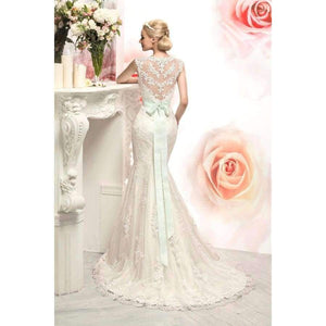 Planet Gates White / 2 Top Quality Mermaid Scoop Neck Lace Wedding Dresses 2016 Custom made Appliques Vestido De Noiva Robe De Mariage