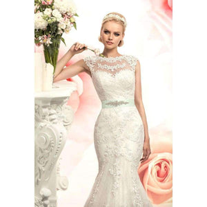 Planet Gates White / 2 Top Quality Mermaid Scoop Neck Lace Wedding Dresses 2016 Custom made Appliques Vestido De Noiva Robe De Mariage