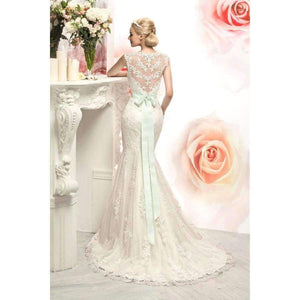 Planet Gates White / 2 Top Quality Mermaid Scoop Neck Lace Wedding Dresses 2016 Custom made Appliques Vestido De Noiva Robe De Mariage