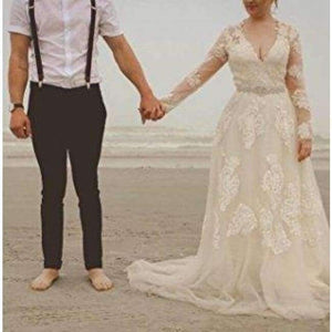 Planet Gates White / 2 Wedding Dress robe de mariage gelinlik Beach Lace Wedding Dresses 2018 Plus Size vestido de noiva de renda