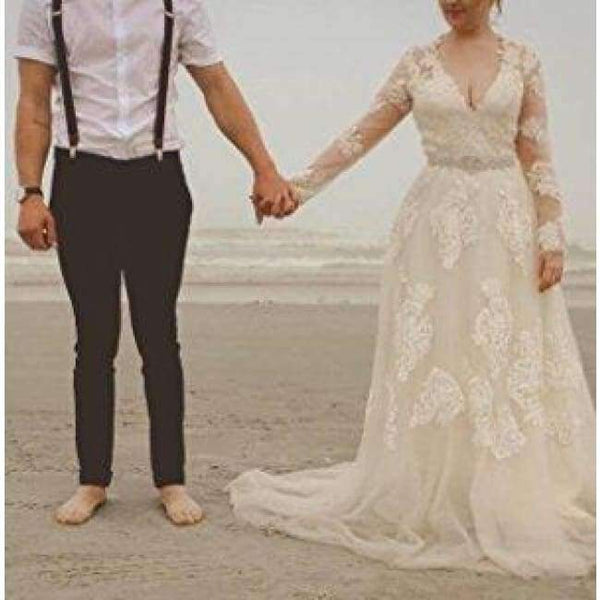 Planet Gates White / 2 Wedding Dress robe de mariage gelinlik Beach Lace Wedding Dresses 2018 Plus Size vestido de noiva de renda