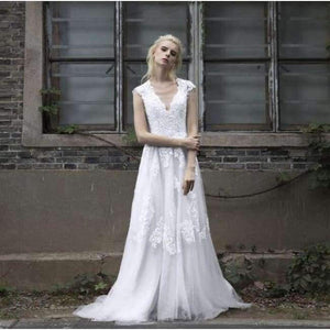 Planet Gates White / 2 Wedding Dress robe de mariage gelinlik Beach Lace Wedding Dresses 2018 Plus Size vestido de noiva de renda