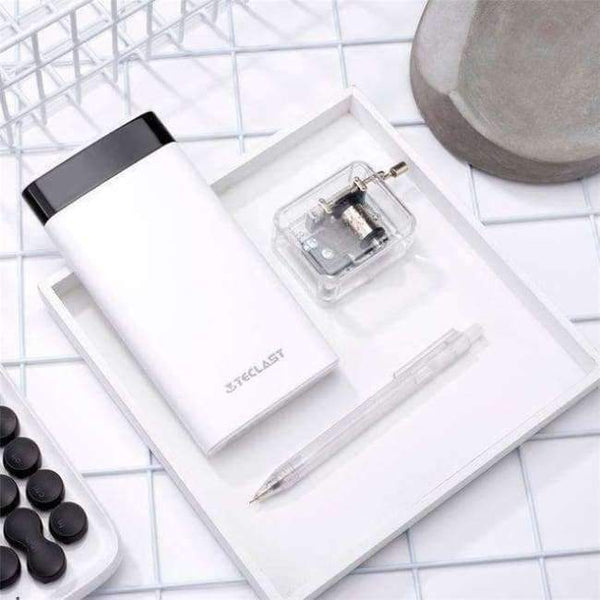 Planet Gates White 20000mAh Power Bank Dual USB Output 8Pin&Micro USB Input Mobile External Phone Battery for Iphone 8 X Fast Charging