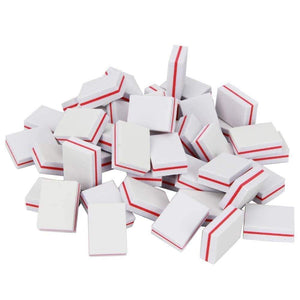 Planet Gates White 200Pcs Sponge Mini Nail Buffer Block Professional Nail File 100/180 Emery Board Sanding Buffing Blocks Manicure Care Tools