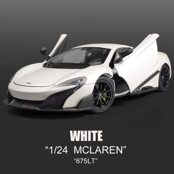 Planet Gates white 2021 Best-selling 1:24 MCLAREN 675LT Sports Car Alloy Car Model Crafts Decoration Collection Toy Tools Gift