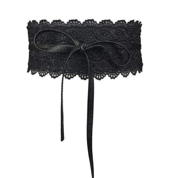 Planet Gates white / 220cm Belt For Women Dress Bowknot Faux Leather Lace Wide Belt Self Tie Obi Cinch Waist Band Boho Belt Cinto Fashion Belt  Feminino