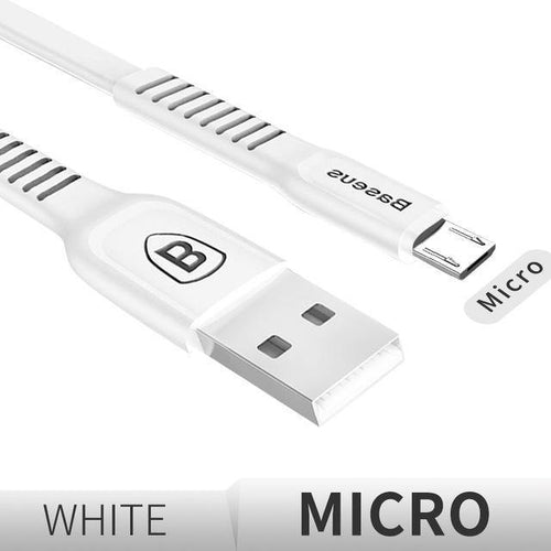 Planet Gates White / 25cm Baseus Flat Micro USB Cable Fast Charging Data Cable For Samsung Xiaomi Huawei Android Mobile Phone Charger Cord Microusb Cable