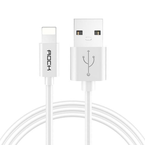 Planet Gates White / 25cm ROCK Mobile Phone USB Cables for iPhone 2.4A Faster Charger Cable for iPhone Charger Data Sync Cord for iPhone X iPad Mini more