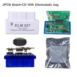 Planet Gates White 2PCB V1.5 PIC18F25K80 ELM327 Bluetooth V1.5 OBD2 Car Diagnostic Tool ELM 327 V1.5 Work On Android/Symbian